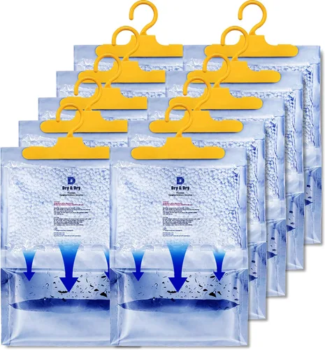 Vista 8 de Dry & Dry Paquete de 4 absorbentes de humedad prémium para el hogar, sótano y dormitorio, deshumidificadores pequeños