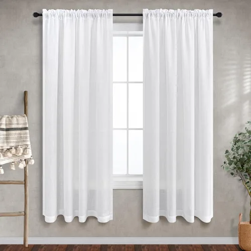 Vista 53 de Mrs.Naturall Cortinas azul marino de 90 pulgadas de largo para sala de estar, juego de 2 paneles con bolsillo para barra, cortinas reductoras