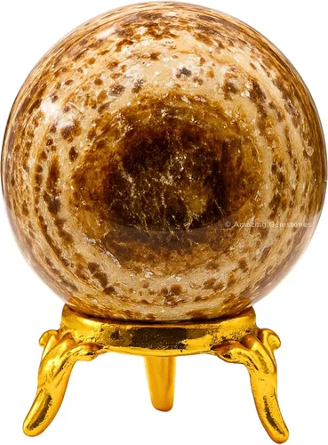 Vista 80 de Amazing Gemstone Bola de cristal de Yaxaita con soporte, bolas de meditación de esfera de cristal de 2 pulgadas para brujería y bolas decorativas