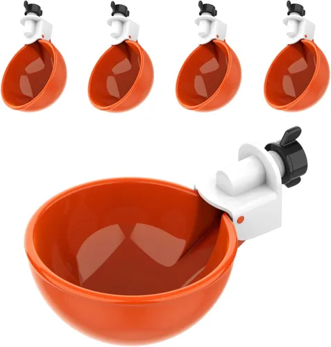 Lil'Clucker Vasos grandes automáticos para bebedores de pollos | Comedero de agua para pollos adecuado para pollos, pato, ganso, pavo y conejo, kit