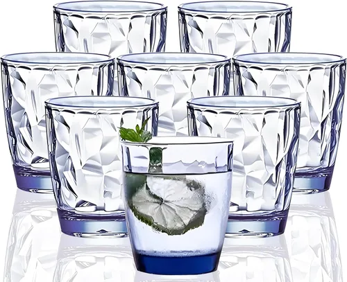Vista 18 de Vasos irrompibles de Tritan de 10 onzas, vasos de acrílico inastillables, sin BPA, vasos de plástico duro, reutilizables, para cocina, agua, juego