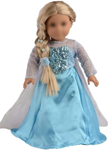 Vista 2 de Ropa de muñeca, vestido de princesa, disfraces de reina para muñecas de 18 pulgadas