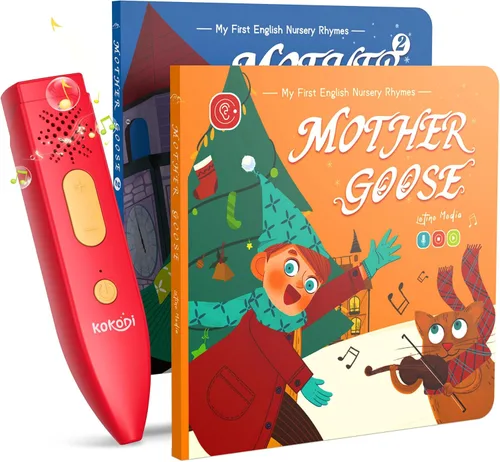 Vista 10 de KOKODI Juego de 30 libros pequeños, 30 libros de audio interactivos, libros de sonido para niños, juguetes electrónicos de aprendizaje para niños