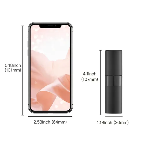 Vista 5 de Atomizador de perfume de 0.7 fl oz, botella de spray de colonia de viaje, mini dispensador de rociador vacío (negro, 4PCS)