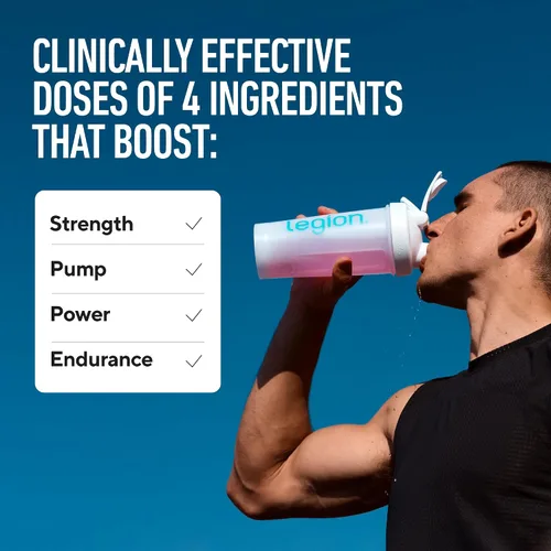 Vista 3 de Legion Pulse Suplemento previo al entrenamiento - Bebida de óxido nítrico natural para aumentar la energía, sin creatina, endulzada naturalmente