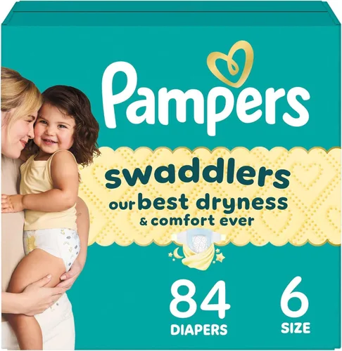 Vista 31 de Pampers Swaddlers - Pañales desechables muy suaves para bebé talla 8, 38