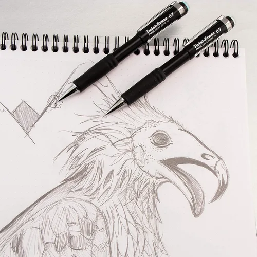Vista 3 de Pentel Twist-Erase III - Portaminas mecánico (0.5 mm), paquete de 1 unidad, (QE515BPM)