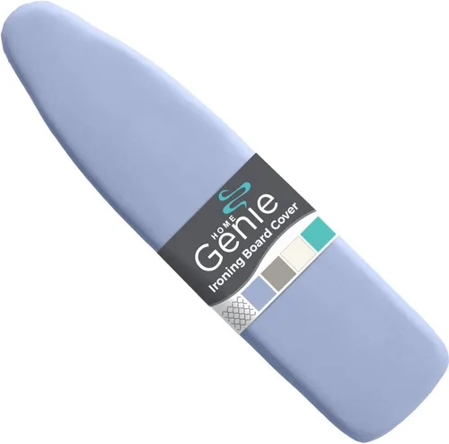 HOME GENIE Funda para tabla de planchar, acolchado extra grueso, revestimiento de silicona resistente a quemaduras, 15x54 pulgadas tamaño completo,