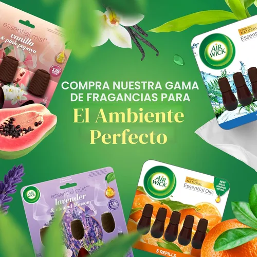 Vista 10 de Air Wick - Kit de inicio Essential Mist, difusor + 1 recarga - Ambientador de aceites esenciales - Lavanda y flor de almendro