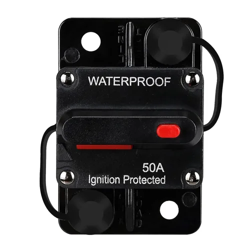 Vista 15 de Disyuntor de audio de 100 amperios, portafusibles de 12 V-24 V CC, interruptor de interruptor de 20 a 300 A, disyuntor en línea con botón