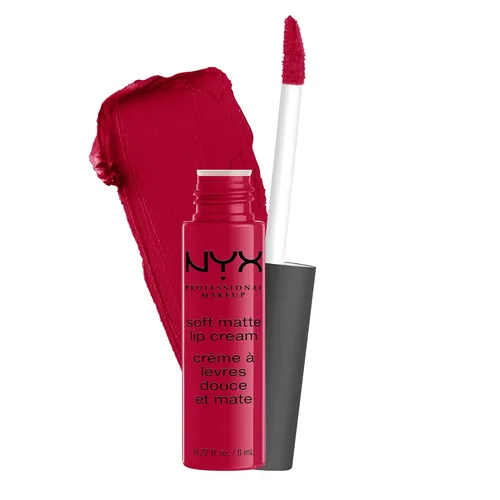 Vista 10 de NYX PROFESSIONAL MAKEUP Crema labial suave mate, lápiz labial líquido ligero - Budapest (Mauva profunda con matiz rojo)
