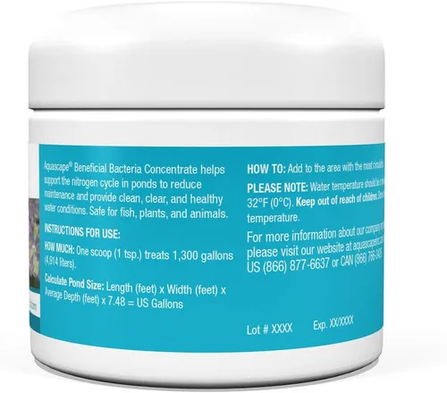 Vista 2 de Aquascape - Bacterias secas y beneficiosas para las características del estanque y del agua., Blanco