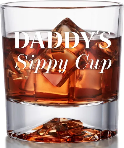 PONPUR Regalos para papá, hombres, Navidad, vaso de whisky para papá, divertido regalo de cumpleaños para papá, ideas de regalos de hija, hijo,