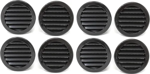 Vista 23 de JSP Manufacturing - Rejilla de ventilación de 3" redonda de plástico para soffit, pantalla para reptiles, rejilla de ventilación (12, Blanco)