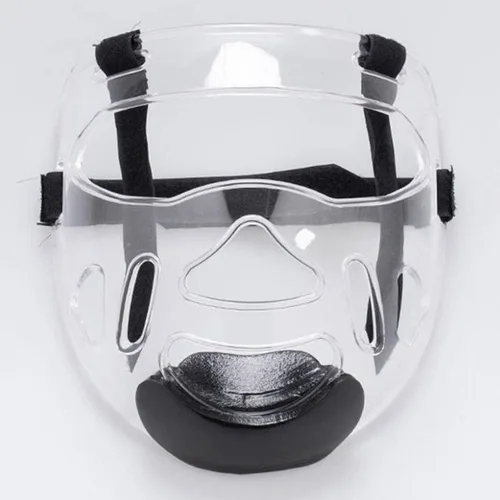 Vista 9 de DYNWAVE Máscara de taekwondo transparente, cubierta protectora extraíble para la cabeza, protector facial, protector facial engrosamiento para artes