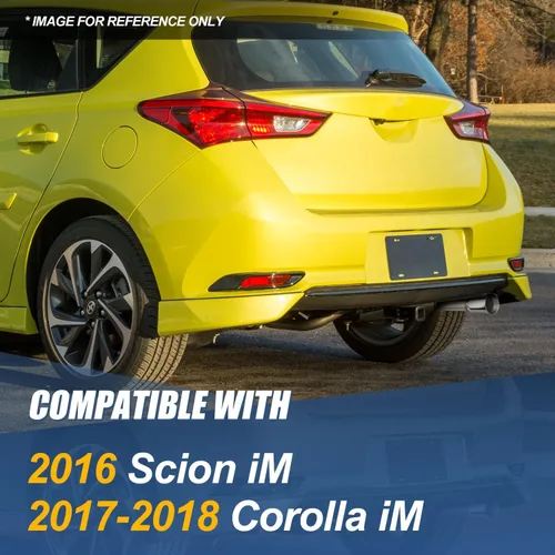 Vista 6 de Auto Dynasty Sistema de escape redondo de doble pared con punta de silenciador Catback de 3 pulgadas compatible con Scion Corolla iM 16-18