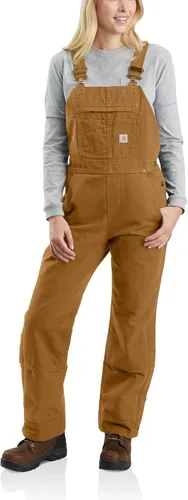 Carhartt Overol con peto aislado de pato lavado de ajuste relajado para mujer