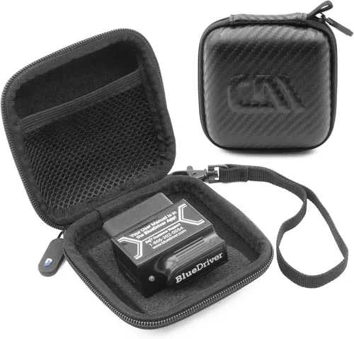 CASEMATIX Mini funda de transporte para coche y auto, compatible con BlueDriver Bluetooth profesional OBDII OBD2 herramienta de escaneo Monitor