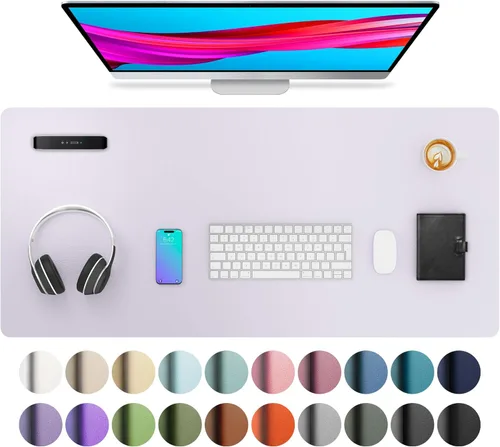 Vista 163 de Aothia - Protector de escritorio de cuero sintético grande, base antideslizante para mouse y superficie para escribir, impermeable, fácil de Agua