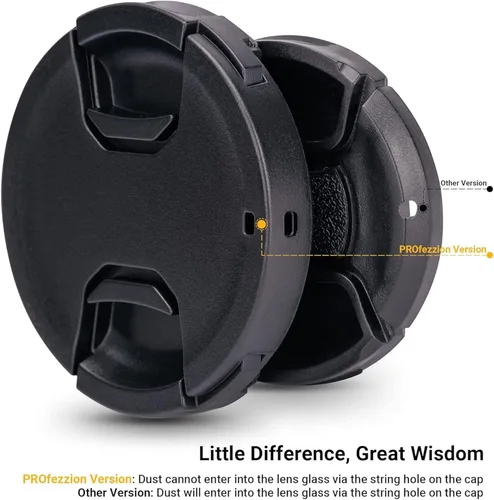 Vista 3 de 2 paquetes de cubiertas de lente frontal de 37 mm con protector de tapa de lujo para lente Olympus 14-42mm 1:3.5-5.6 EZ Kit en Olympus OM-D EM10