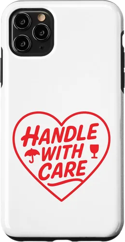 Vista 13 de Handle with Care - Cute Heart Warning Design Case for iPhone 17