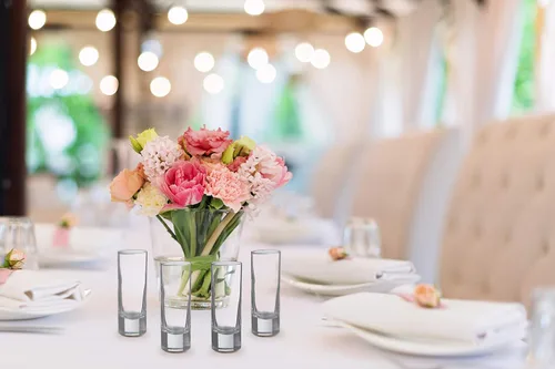 Vista 3 de Lillian Rose Juego de 4 vasos de chupito altos, 4 unidades (paquete de 1), transparentes, 2.25 onzas