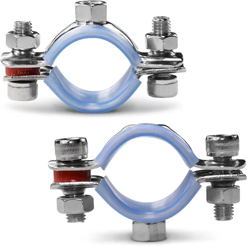 Vista 5 de AKIHISA Percha de anillo dividido resistente de 3 pulgadas, 2 piezas ajustables de acero inoxidable 304 para montaje en pared, montaje en techo