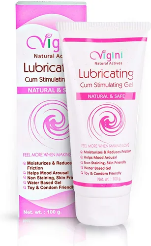 Organic Care VIGINI - Gel lubricante 100% natural activo para mujeres, gel hidratante vaginal a base de agua, sin color añadido para la sequedad con