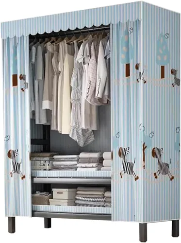 Vista 10 de large closets Portable Wardrobe Closet with Thick Cloth Cover Clothes Closet for Bedroom Storage Closet Metal Frame Wardrobe Closet Space-saving
