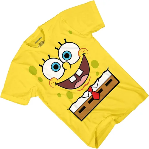 Vista 4 de Camisa clásica de Bob Esponja para hombre, diseño de Bob Esponja, Patricio, Calamar y Señor Cangrejo