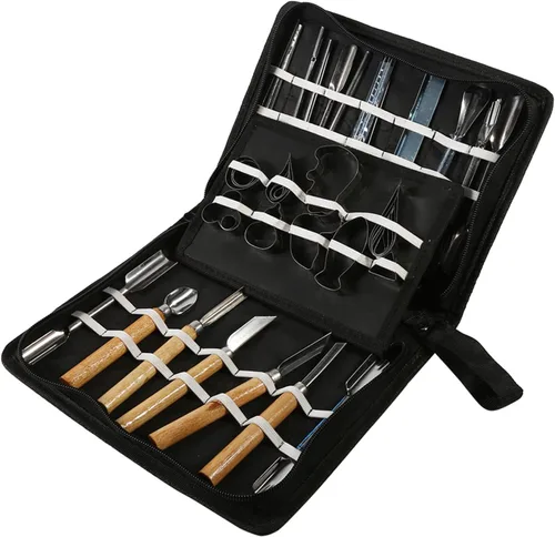 Vista 7 de AYNEFY Kit de herramientas de tallado culinario de cocina, 46 piezas de verduras y frutas, herramientas de tallado de alimentos, cincel de comida