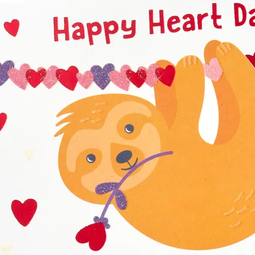 Vista 2 de Hallmark - Tarjetas para el Día de San Valentín para niños, unicornio y perezoso (6 tarjetas de San Valentín con sobres)