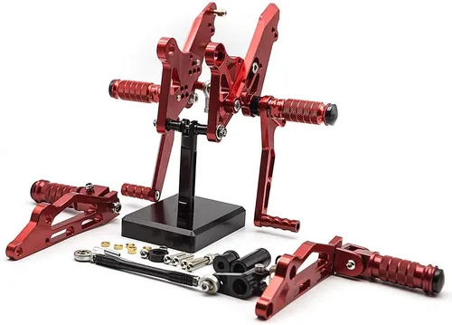 Vista 8 de FXCNC CNC Grom Billet - Juego de clavijas traseras para motocicleta, reposapiés totalmente ajustables, compatible con GROM MSX125 2012 2013 2014