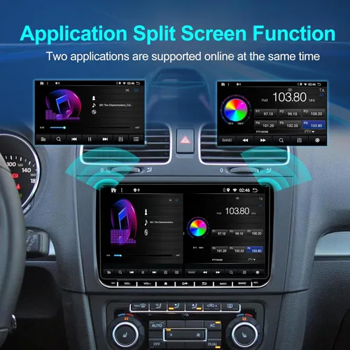 Vista 8 de Radio de coche Android 13 de 9 pulgadas para VW Passat Jetta Tiguan Golf MK5 MK6 T5 EOS Polo, 2+32 GB navegación GPS con CarPlay Android Auto QLED
