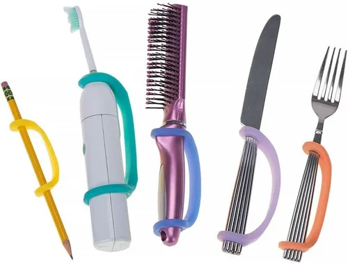 Vista 11 de EazyHold Ayuda adaptativa de silicona (de bebé a adulto) para función limitada de la mano, mal agarre, pérdida de extremidades, parálisis cerebral