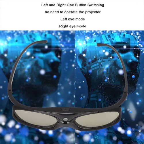 Vista 4 de Yoidesu 2 lentes DLP 3D, 144 Hz, recargables, 3D, con obturador activo, DLP Link, lentes LCD, lentes 3D para oryectores 3D DLP para Optoma