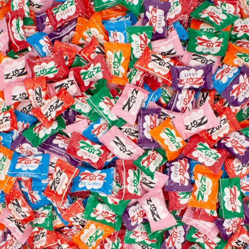 Vista 4 de Fizzy Power Candy - Caramelo de azúcar envuelto individualmente de 4 libras en una bolsa de King Of Sweets a granel