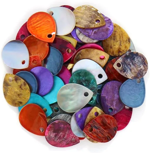 Vista 23 de Firstmeet - Cuentas de concha de mejillón, 240 piezas, naturales, 12 mm, planas y redondas, con reverso iridescente, para hacer joyas artesanales