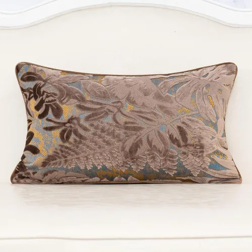 Vista 17 de Funda para almohada o cojín Alerfa de 18 x 18 pulgadas con estampado floral, terciopelo, moderna, apoyo lumbar, decorativa, para sofá, para Azul