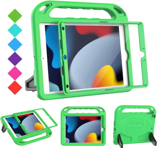 Vista 18 de BMOUO Funda para niños para iPad de 9ª/8ª/7ª generación (2021/2020/2019), con protector de pantalla integrado, soporte con mango a prueba de golpes