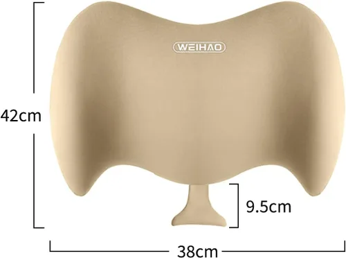 Vista 2 de Almohada de apoyo lumbar, almohada lumbar de espuma viscoelástica para aliviar el dolor de espalda, almohada lumbar ergonómica aerodinámica