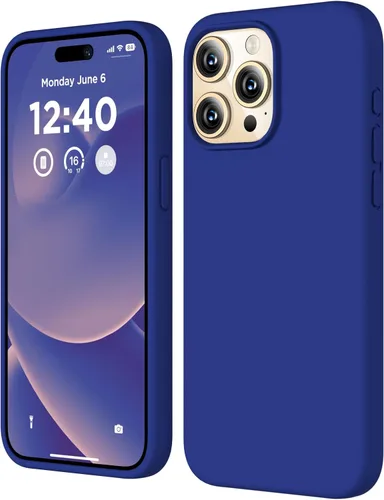 Vista 9 de Compatible con iPhone 15 Pro Max Case, Funda de Silicona Líquida, Funda Protectora de Cuerpo Completo a Prueba de Golpes Delgada y Fina