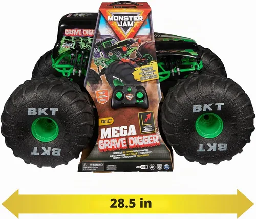 Vista 2 de Monster Jam, Camión monstruo oficial Mega Grave Digger todo terreno, más de Mega Grave Digger (V2)