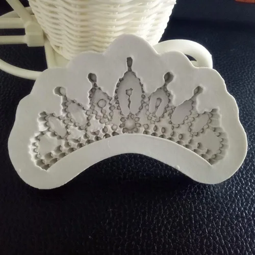 Vista 4 de Molde de silicona para corona de bricolaje, decoración de cupcakes de boda, herramientas de decoración de pasteles de fondant, joyería de caramelo