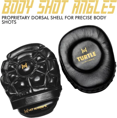 Vista 3 de HIT N Move Turtle - Guantes de boxeo Almohadillas de boxeo con sangría Equipo de boxeo para boxeo, artes marciales, artes marciales, artes