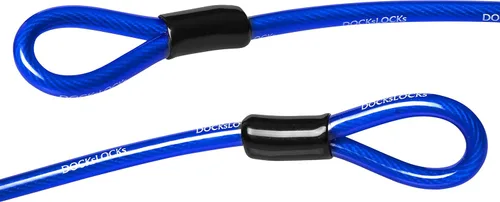 Vista 2 de DocksLocks Cable de seguridad recto resistente a la intemperie (de 5 a 25 pies de longitud) con extremos reforzados, protección antirrobo