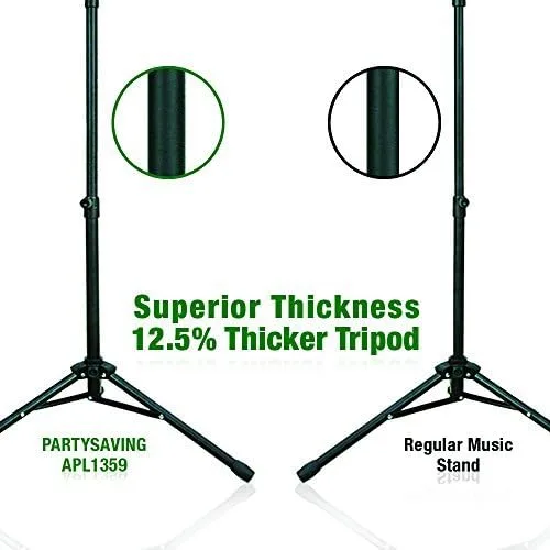 Vista 3 de Orquesta Hoja Música Soporte con Heavy Duty de metal negro diseño plegable, apl1282