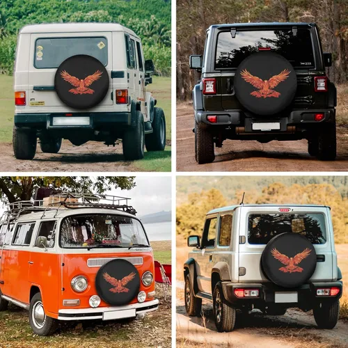 Vista 3 de Cubiertas de neumáticos de repuesto para remolque de caravana, Flying Phoenix, resistentes a la intemperie, a prueba de polvo, universales