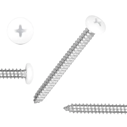 Vista 9 de QISHENG Black Head 100 PCS #4x1/4(0.25 pulgadas) Tornillos Phillips para Madera de Cabeza Redonda de Acero Inoxidable, Tornillo de Acero Inoxidable