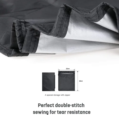 Vista 7 de POMER Treadmill Covers, Dustproof Waterproof Non-Folding Running Machine Protective Cover with Zipper - Ideal for Indoor Outdoor Home Treadmill Use